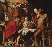 JORDAENS, Jacob Satyr and the Peasant France oil painting artist